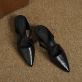 Natalia — Cross-Strap Flat Mules