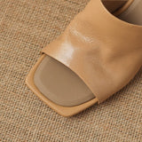 Rosario — Open-Toe Wedge Slide Mules