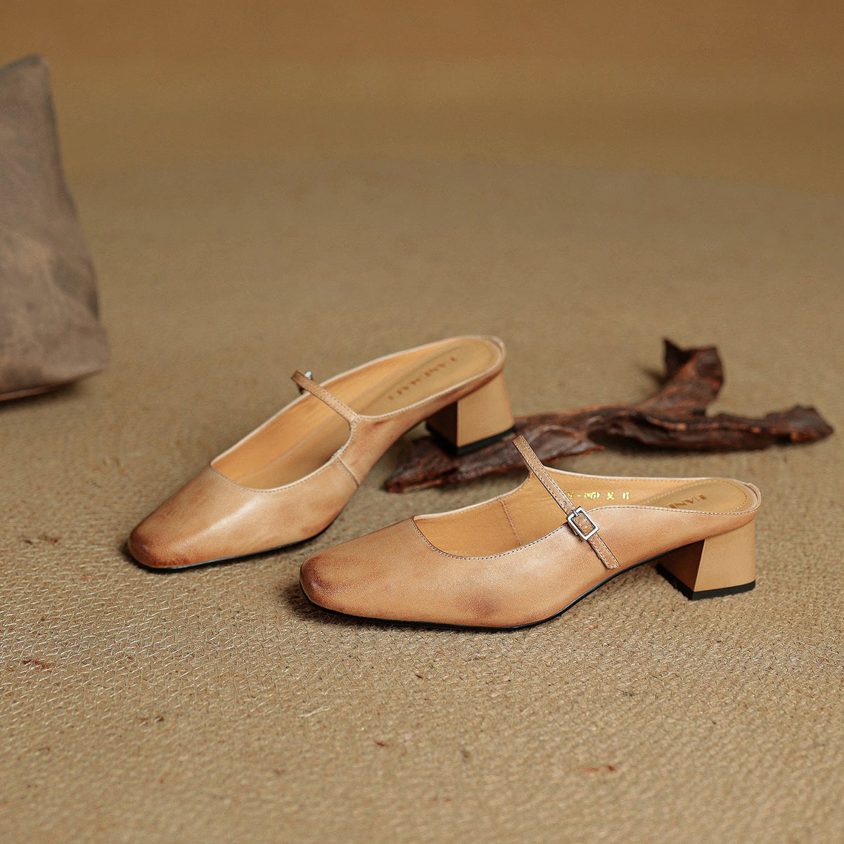 Katerina — Mary Jane Block-Heel Mules