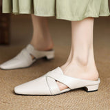 Walburga — Twist-Front Flat Mules