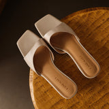 Silvana — Square Open-Toe Wedge Slides