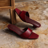 Hanako — Open-Toe Low-Heel Slides