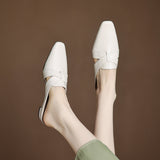 Walburga — Twist-Front Flat Mules
