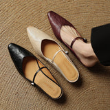 Zelie — Pointed Mary Jane Flat Mules