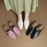 Walburga — Twist-Front Flat Mules