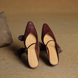 Zelie — Pointed Mary Jane Flat Mules