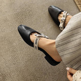 Tiziana — Ribbon-Bow Flat Mules