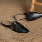 Walburga — Twist-Front Flat Mules