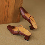 Orsina — Strap Block-Heel Mules