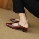 Orsina — Strap Block-Heel Mules