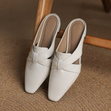 Walburga — Twist-Front Flat Mules