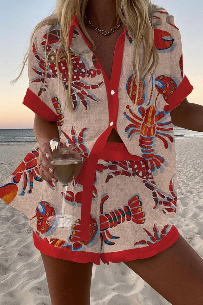 Bettany — Cream and Red