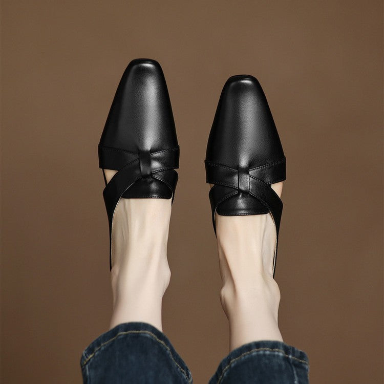 Walburga — Twist-Front Flat Mules