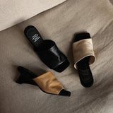 Teresa — Wide-Strap Heeled Slide Mules
