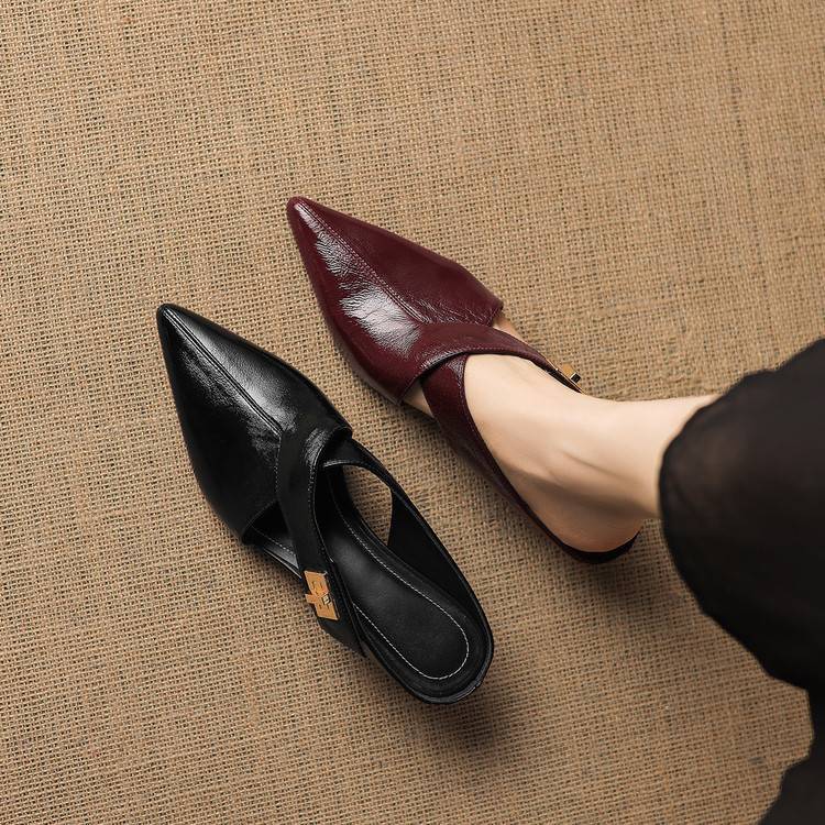 Irina — Cut-Out Buckle Pointed Mules