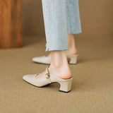 Orsina — Strap Block-Heel Mules