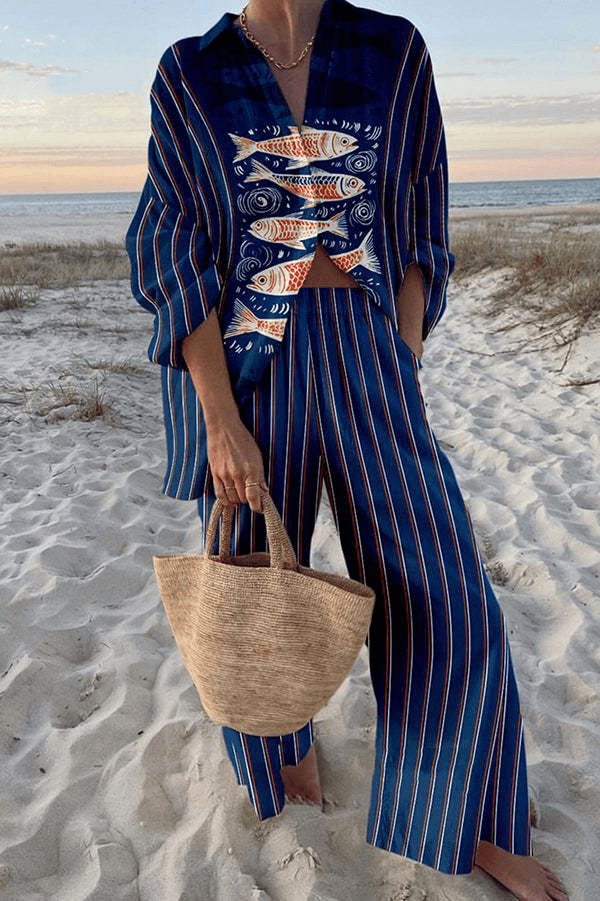 Helena — Navy and Cream