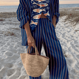 Helena — Navy and Cream
