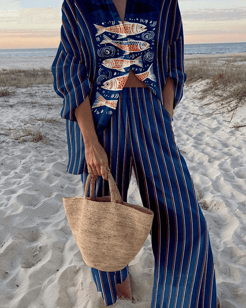 Helena — Navy and Cream