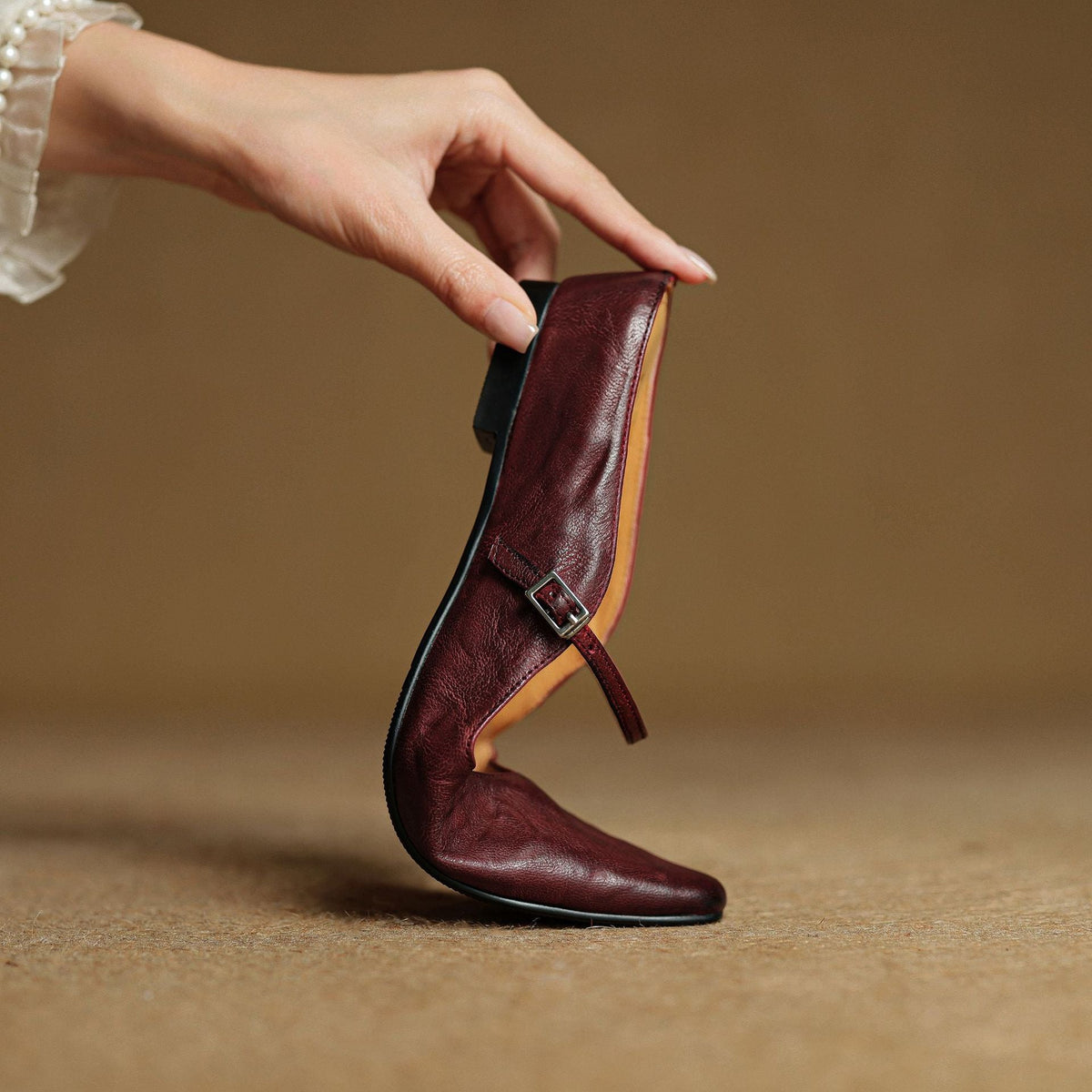 Zelie — Pointed Mary Jane Flat Mules