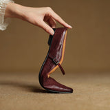 Zelie — Pointed Mary Jane Flat Mules
