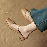 Katerina — Mary Jane Block-Heel Mules