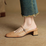 Katerina — Mary Jane Block-Heel Mules