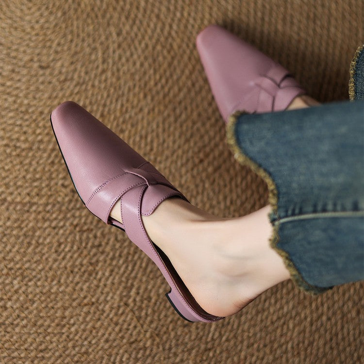 Walburga — Twist-Front Flat Mules