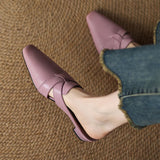 Walburga — Twist-Front Flat Mules