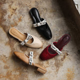Tiziana — Ribbon-Bow Flat Mules