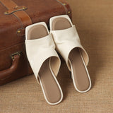 Rosario — Open-Toe Wedge Slide Mules