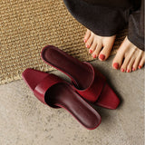 Hanako — Open-Toe Low-Heel Slides