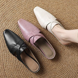 Walburga — Twist-Front Flat Mules