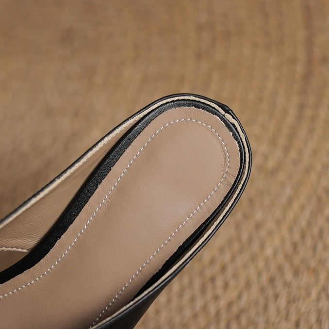 Walburga — Twist-Front Flat Mules
