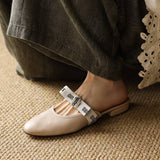 Tiziana — Ribbon-Bow Flat Mules