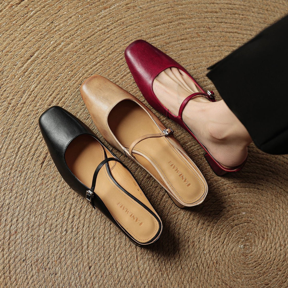 Katerina — Mary Jane Block-Heel Mules