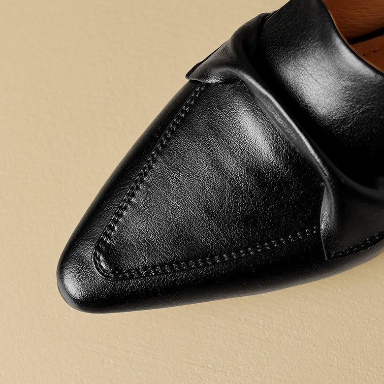 Zoya — Knot-Front Pointed Block-Heel Mules