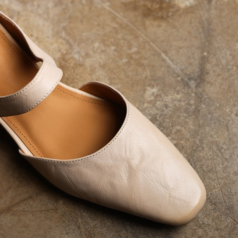 Oriana — Square-Toe Wedge Mules