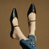 Zelie — Pointed Mary Jane Flat Mules