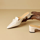 Zoya — Knot-Front Pointed Block-Heel Mules