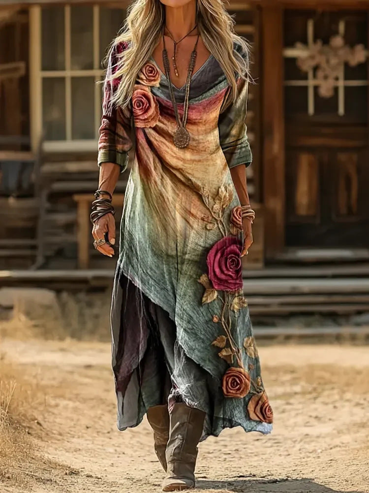 Subira — Ombre Rose Print
