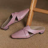 Walburga — Twist-Front Flat Mules
