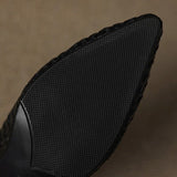 Marta — Woven Kitten-Heel Mules