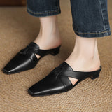 Walburga — Twist-Front Flat Mules