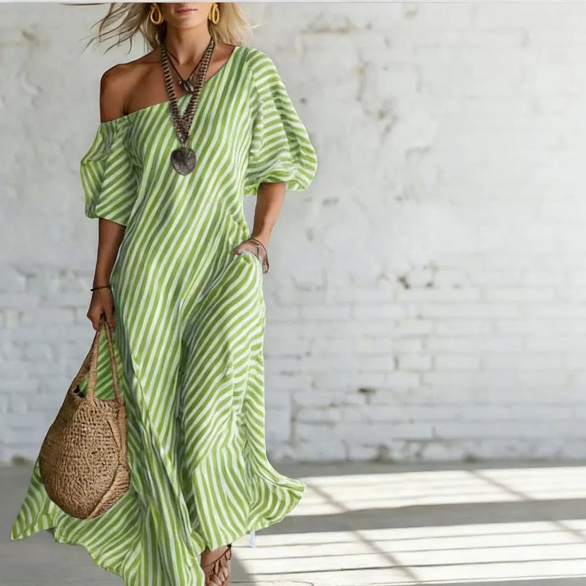 Alysha — Green Stripe