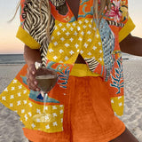 Katrine — Multicolour and Orange