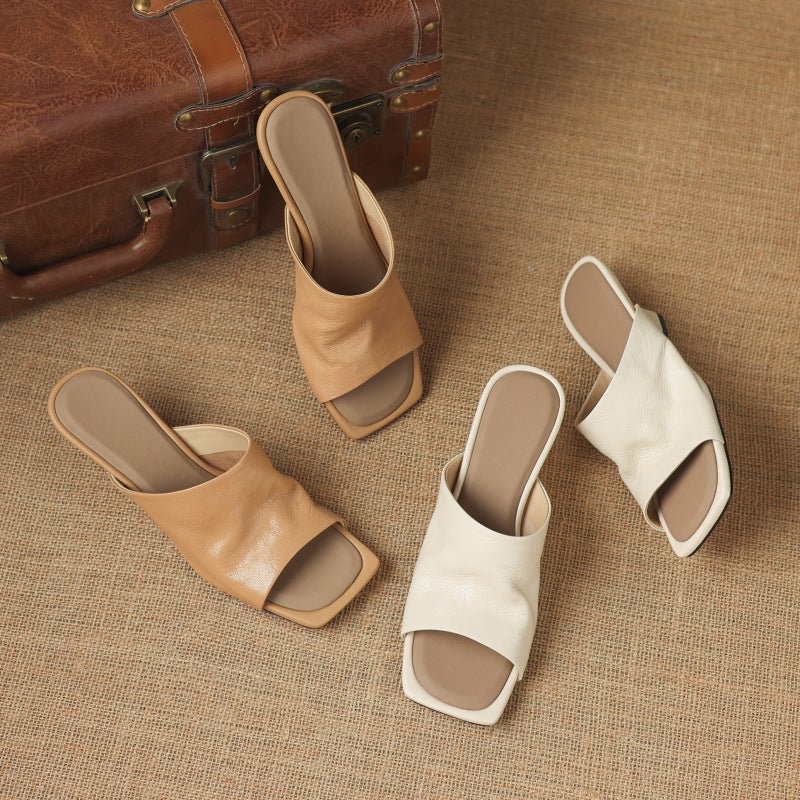 Rosario — Open-Toe Wedge Slide Mules