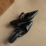 Quinta — Pointed Sculpted-Heel Mules