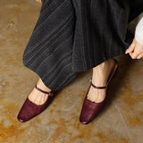 Lilla — Buckle-Strap Block-Heel Mules