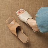 Rosario — Open-Toe Wedge Slide Mules